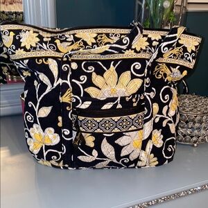 Vera Bradley Black and Yellow Tote Bag